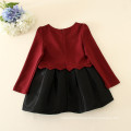 Children winter wool one piece dress